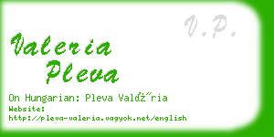 valeria pleva business card